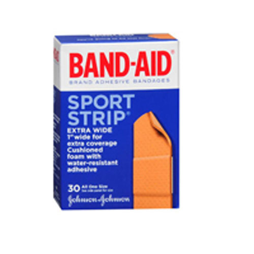 BandAid Sport Strip Bandages Extra Wide 30 each eBay